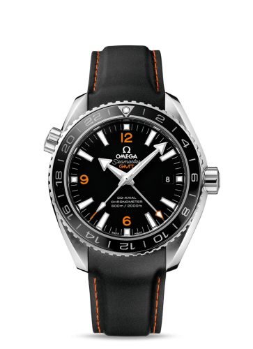 Omega 232.32.44.22.01.002 : Seamaster Planet Ocean 600M Co-Axial 43.5 GMT Stainless Steel / Orange Numerals / Rubber