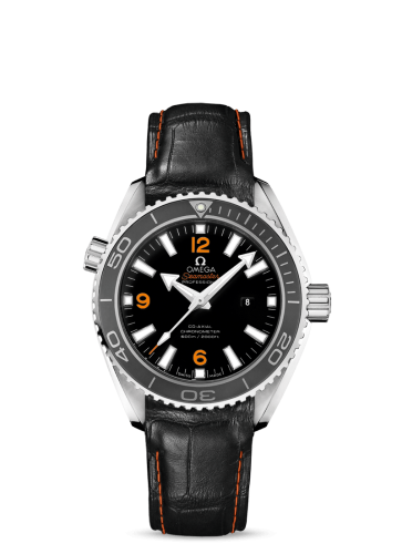 Omega 232.33.38.20.01.002 : Seamaster Planet Ocean 600M Co-Axial 37.5 Stainless Steel / Orange Numerals / Alligator