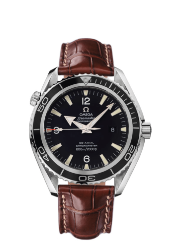 Omega 2900.50.37 : Seamaster Planet Ocean 600M Co-Axial 45.5 Stainless Steel / Black / Alligator