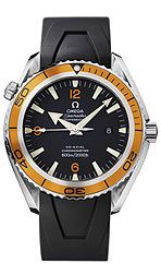 Omega 2908.50.91 : Seamaster Planet Ocean 600M Co-Axial 45.5 Stainless / Orange / Rubber