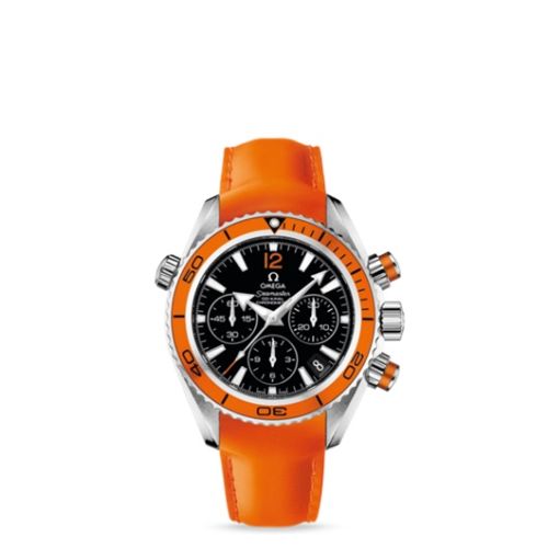 Omega 222.32.38.50.01.003 : Seamaster Planet Ocean 600M Co-Axial 37.5 Chronograph Stainless Steel / Orange / Rubber
