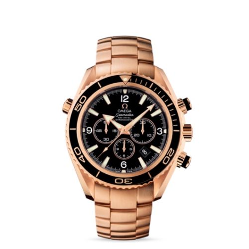Omega 222.60.46.50.01.001 : Seamaster Planet Ocean 600M Co-Axial 45.5 Chronograph Red Gold / Black / Bracelet