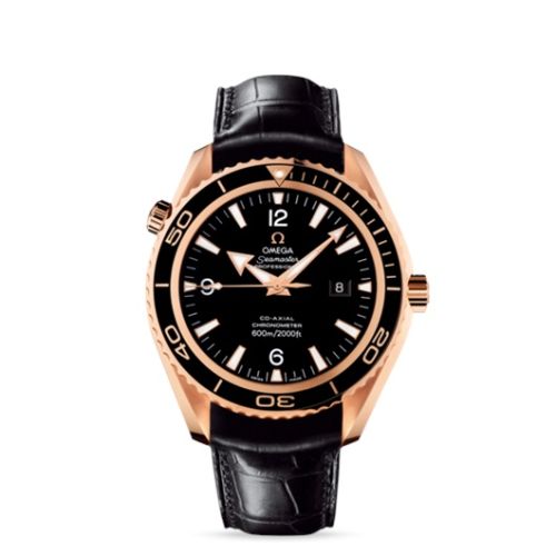 Omega 222.63.46.20.01.001 : Seamaster Planet Ocean 600M Co-Axial 45.5 Red Gold / Black / Alligator