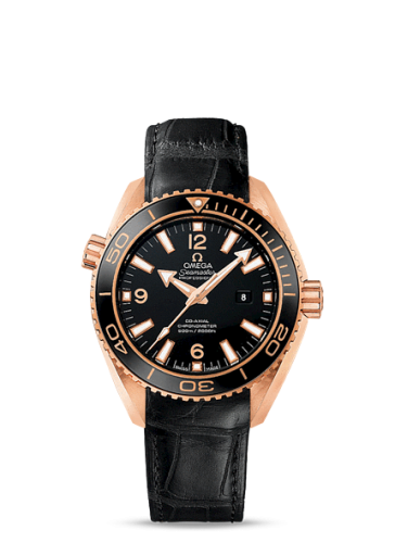 Omega 232.63.38.20.01.001 : Seamaster Planet Ocean 600M Co-Axial 37.5 Red Gold / Black / Alligator