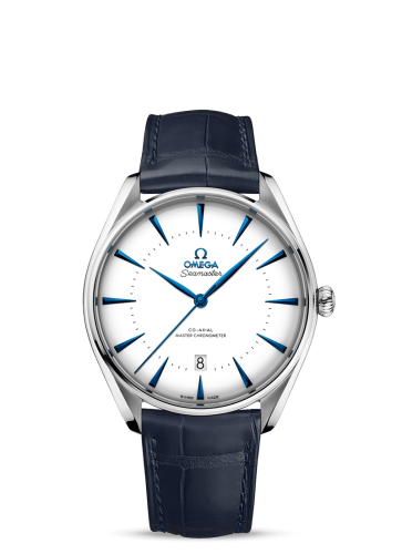 Omega 511.13.40.20.04.002 : Seamaster Master Co-Axial 39.5 Singapore Edition Stainless Steel / White / Alligator