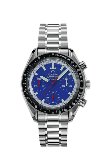 Omega 3510.81.00 : Speedmaster Reduced Stainless Steel / Blue / Bracelet / Schumacher