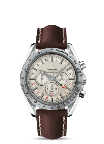 Omega 3881.30.37 : Speedmaster Broad Arrow Co-Axial GMT Stainless Steel / White