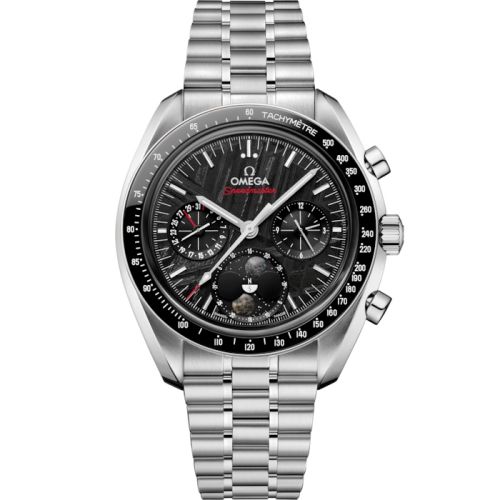 Omega 304.30.43.52.01.001 : Speedmaster Moonphase Stainless Steel / Black Meteorite / Bracelet