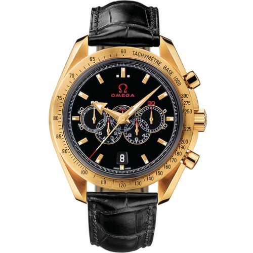 Omega 321.53.44.52.01.002 : Speedmaster Co-Axial Yellow Gold / Black / Olympic Collection