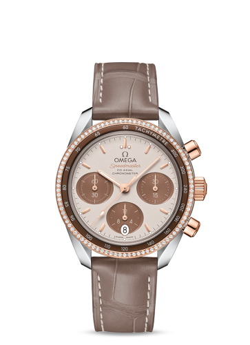 Omega 324.28.38.50.02.002 : Speedmaster Co-Axial 38 Stainless Steel / Sedna Gold / Diamond / Cappuccino
