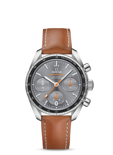 Omega 324.32.38.50.06.001 : Speedmaster Co-Axial 38 Stainless Steel / Grey / Strap