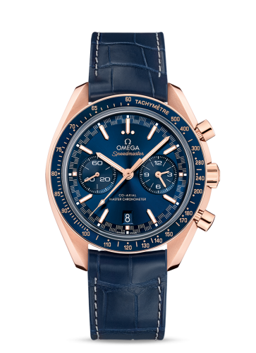 Omega 329.53.44.51.03.001 : Speedmaster Racing Master Co-Axial / Sedna / Blue / Alligator