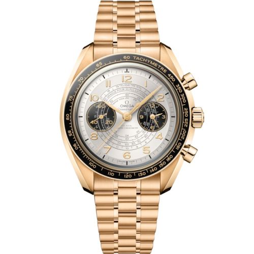 Omega 522.60.43.51.02.001 : Speedmaster Chronoscope Master Chronometer Olympic Games Paris 2024 Moonshine Gold / Silver / Bracelet