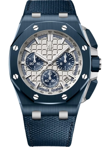 Audemars Piguet 26420CD.OO.A029VE.01 : Royal Oak Offshore 43 “Bleu Nuit, Nuage 50” / Beige