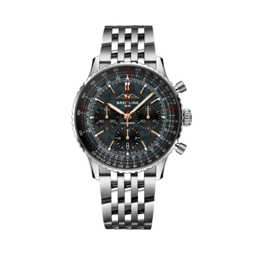 Breitling AB01381G1B1A1 : Navitimer B01 Chronograph 43 Stainless Steel / Black MOP / Japan / Bracelet