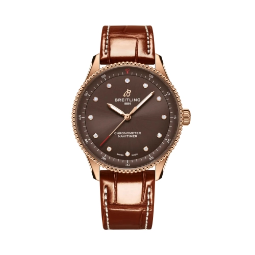 Breitling R77320E31Q1P1 : Navitimer Quartz 32 Red Gold / Chocolate