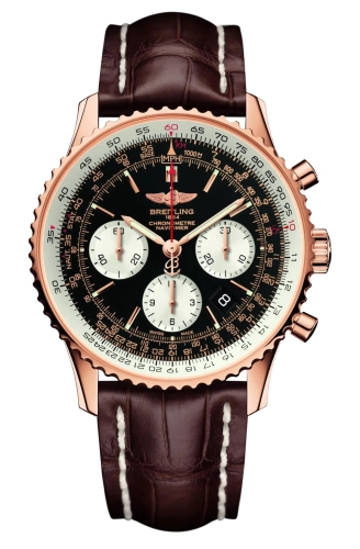 Breitling RB0120121B1P1 : Navitimer 01 43 Red Gold / Black / Alligator