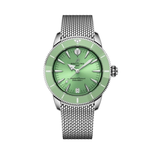 Breitling A10390361L1A1 : Superocean Heritage B31 Automatic 36 Stainless Steel / Green / Milanese