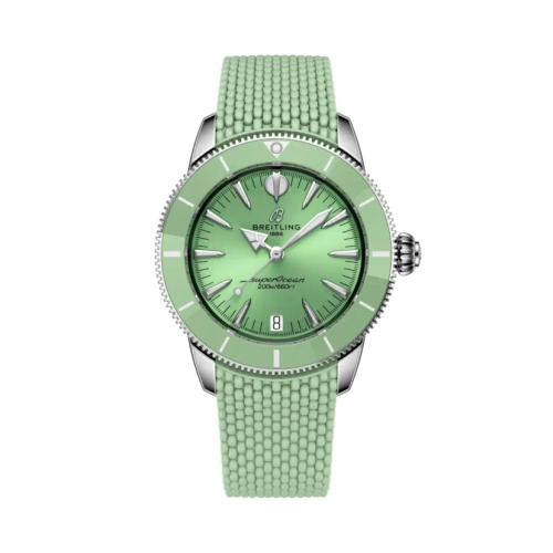 Breitling A10390361L1S1 : Superocean Heritage B31 Automatic 36 Stainless Steel / Green / Rubber