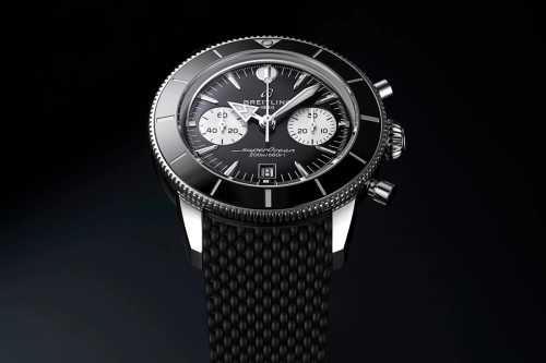 Breitling AB0156241B1S1 : Superocean Heritage B01 Chronograph 42 Stainless Steel / Black / Rubber
