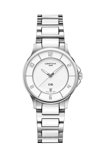 Certina C039.251.11.017.00 : DS-6 Lady Stainless Steel - Ceramic / White / Bracelet