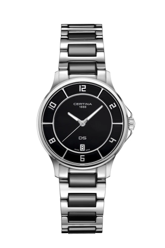 Certina C039.251.11.057.00 : DS-6 Lady Stainless Steel - Ceramic  / Black / Bracelet