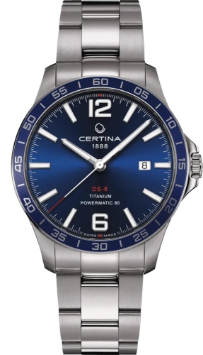 Certina C033.807.44.047.00 : DS-8 Powermatic Titanium / Blue / Bracelet