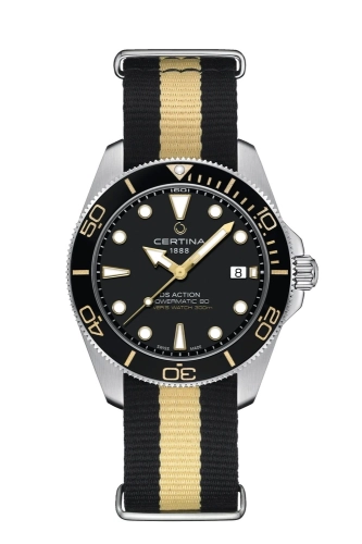 Certina C048.407.18.051.01 : DS Action Diver 40.5 Powermatic Stainless Steel / Black / NATO