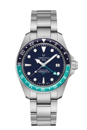 Certina C032.929.11.041.01 : DS Acition GMT Powermatic 80 Stainless Steel / Blue / Bracelet