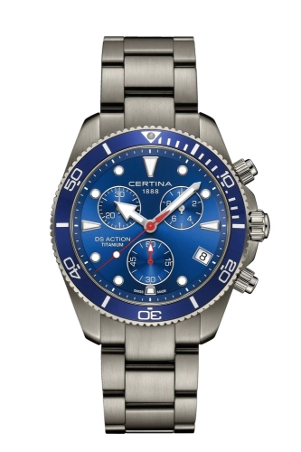 Certina C048.417.44.041.00 : DS Action Chrono Titanium / Blue / Bracelet