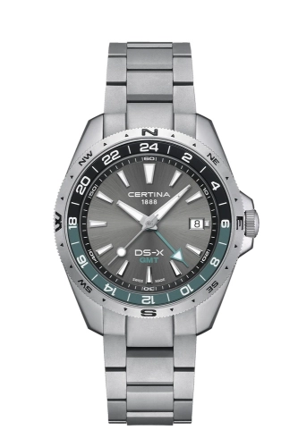 Certina C047.452.11.081.00 : DS-X GMT Stainless Steel / Grey / Bracelet