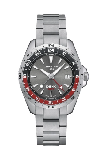 Certina C047.452.11.081.01 : DS-X GMT Stainless Steel / Grey / Bracelet