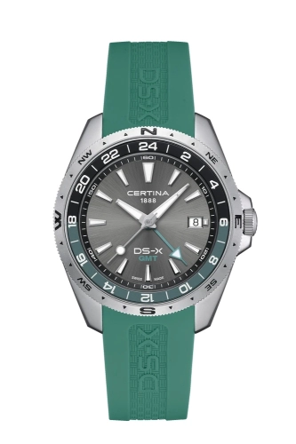 Certina C047.452.17.081.00 : DS-X GMT Stainless Steel / Grey / Rubber