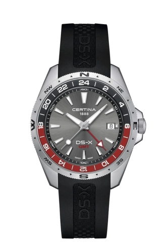 Certina C047.452.17.081.01 : DS-X GMT Stainless Steel / Grey / Rubber