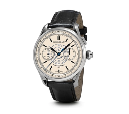 Eberhard 31081.01 CP : Chronographe 1887 Édition Limitée Stainless Steel / Coquille d'Oeuf