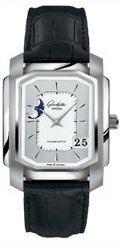 Glashütte Original 39-43-04-04-04 : Karree Automatic Panorama Date Moon Phase Stainless Steel / Silver