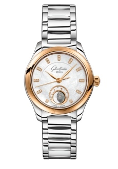 Glashütte Original 1-35-14-01-06-14 : Lady Serenade Luna Stainless Steel - Red Gold / MOP/ Bracelet