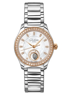 Glashütte Original 1-35-14-01-16-14 : Lady Serenade Luna Stainless Steel - Red Gold - Diamond / MOP / Bracelet