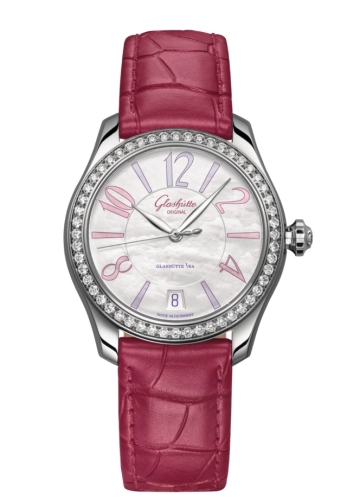 Glashütte Original 1-39-22-22-22-44 : Lady Serenade Stainless Steel - Diamond / MOP / Alligator - Pin