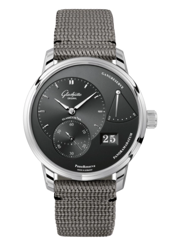Glashütte Original 1-65-01-23-12-66 : PanoReserve Stainless Steel / Grey / Synthetic
