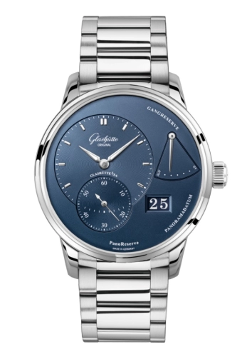 Glashütte Original 1-65-01-26-12-71 : PanoReserve Stainless Steel / Blue /  Bracelet