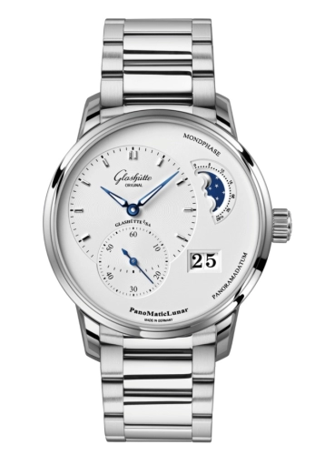 Glashütte Original 1-90-02-42-32-71 : PanoMatic Lunar Stainless Steel / Silver / Bracelet