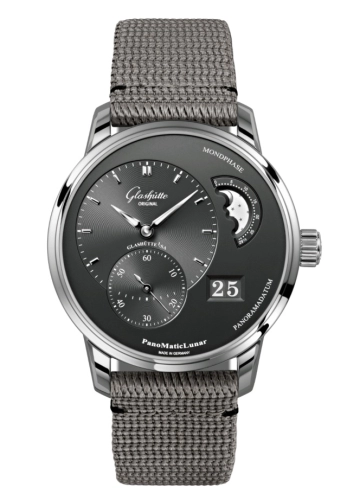 Glashütte Original 1-90-02-43-32-66 : PanoMatic Lunar Stainless Steel / Grey / Synthetic