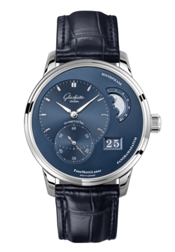 Glashütte Original 1-90-02-46-32-61 : PanoMatic Lunar Stainless Steel / Blue / Alligator - Folding