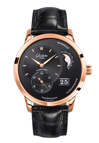 Glashütte Original 1-90-02-49-35-61 : PanoMatic Lunar Red Gold / Black / Alligator - Folding