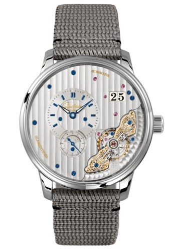 Glashütte Original 1-91-02-02-02-66 : PanoMaticInverse Stainless Steel / Silver / Synthetic