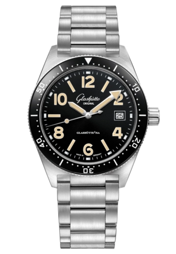 Glashütte Original 1-39-11-06-60-70 : SeaQ Date Stainless Steel / Black / Bracelet