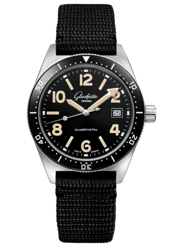 Glashütte Original 1-39-11-06-80-05 : SeaQ Date Stainless Steel / Black / Synthetic - Pin