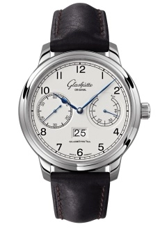 Glashütte Original 1-00-14-05-02-05 : Senator Observer Stainless Steel / Silver / Calf - Folding