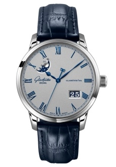 Glashütte Original 1-36-24-02-02-01 : Senator Excellence Panorama Date Moonphase Stainless Steel / Grey / Alligator - Pin